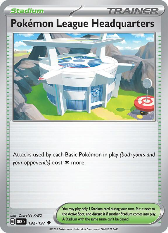 Pokemon League Headquarters Pokemon card from SV03: Obsidian