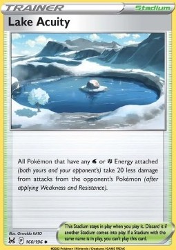 Lake Acuity Pokemon card from Lost Origin