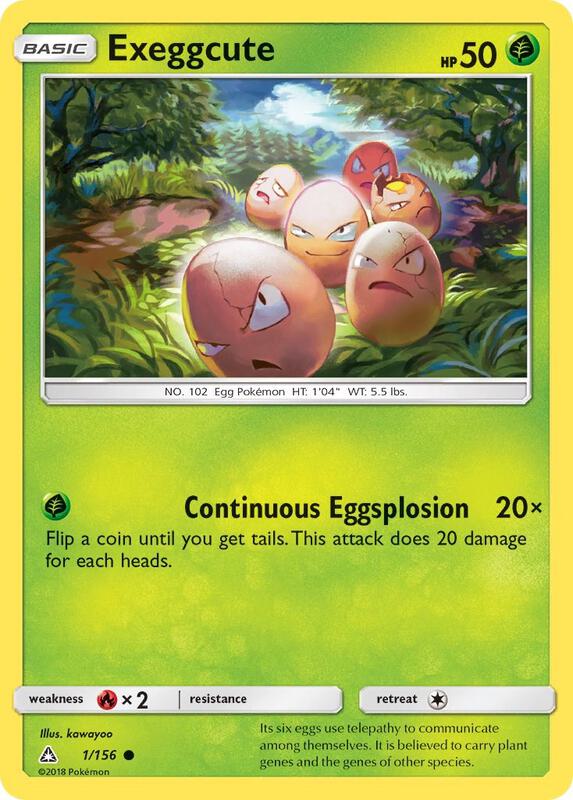 Exeggcute Pokemon card from SM - Ultra Prism