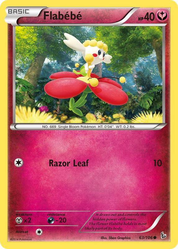 Flabebe (63) Pokemon card from XY - Flashfire