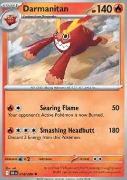 Darmanitan Pokemon card from Black Bolt
