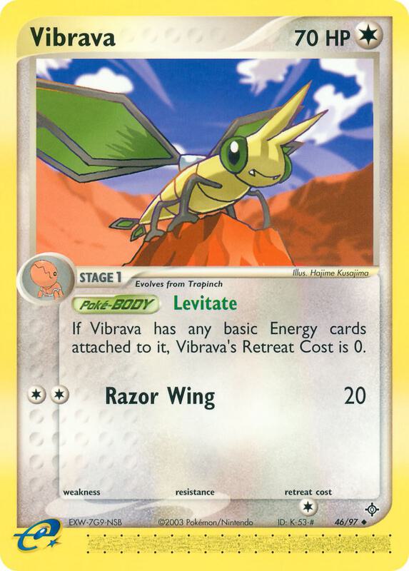 Vibrava Pokemon card from Dragon