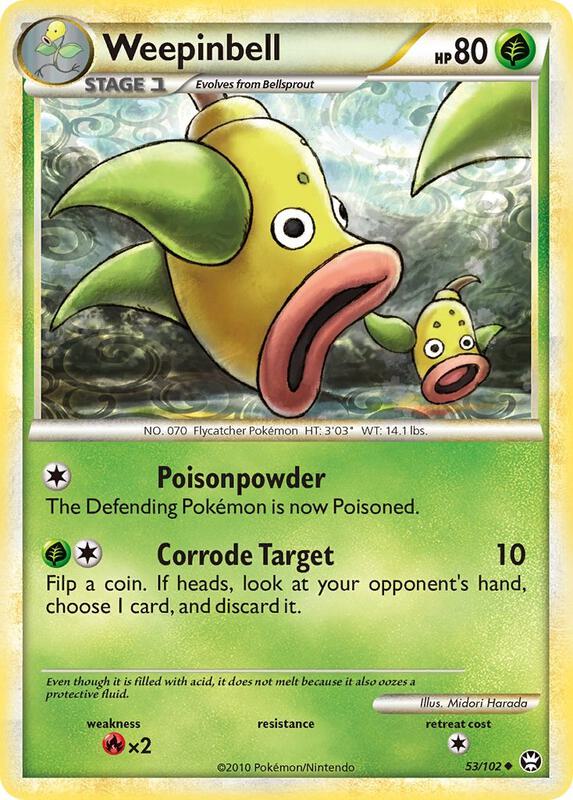 Weepinbell Pokemon card from Triumphant