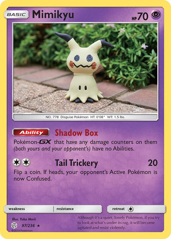 Mimikyu (97) Pokemon card from SM - Cosmic Eclipse