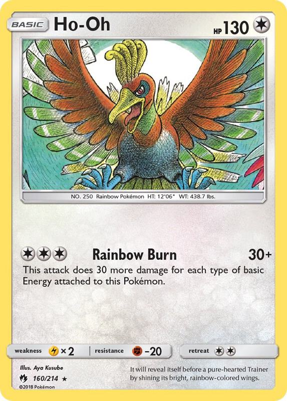 Ho-Oh Pokemon card from SM - Lost Thunder