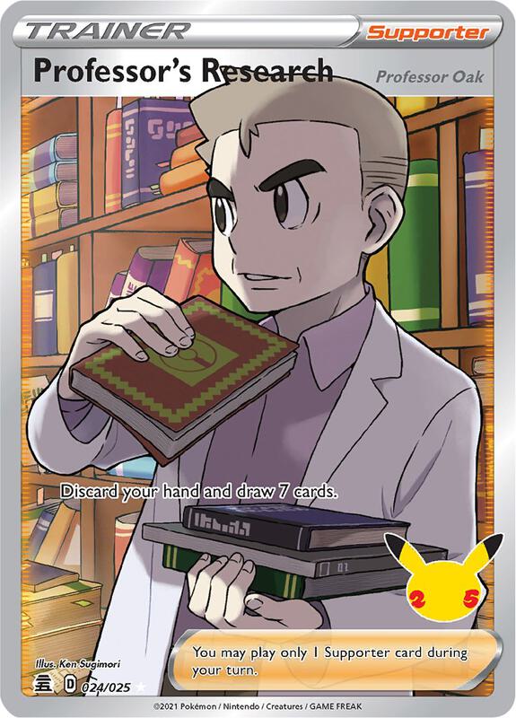Professor's Research (Full Art) Pokemon card from Celebrations