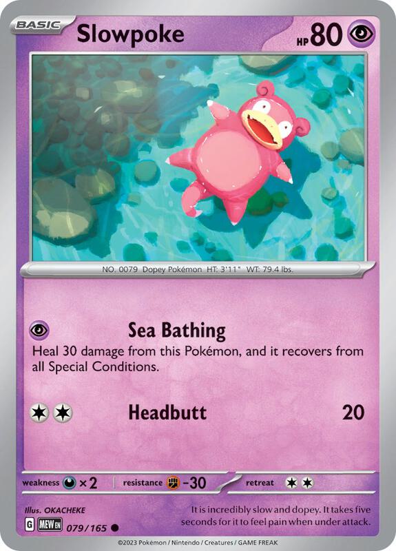 Slowpoke Pokemon card from SV: Scarlet & Violet 151