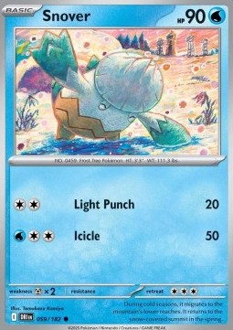 Snover Pokemon card from Destined Rivals