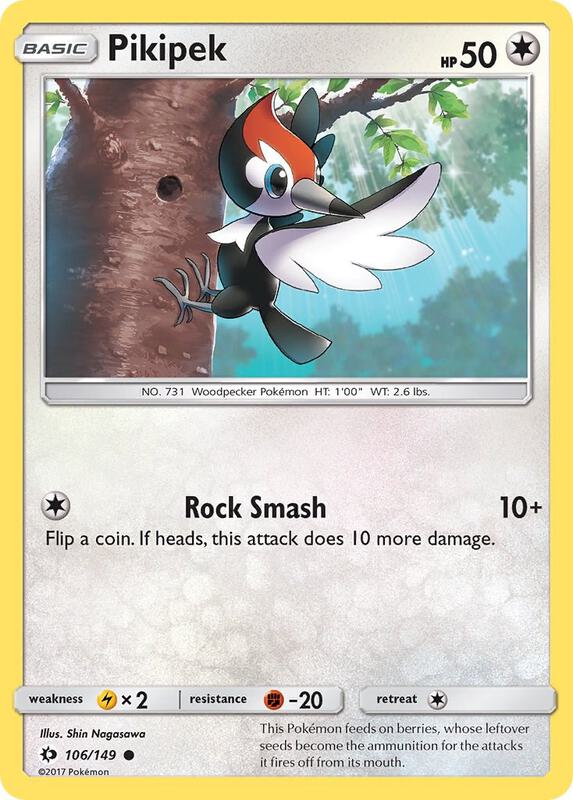 Pikipek Pokemon card from SM Base Set