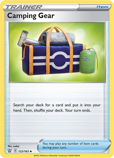Camping Gear Pokemon card from SWSH05: Battle Styles