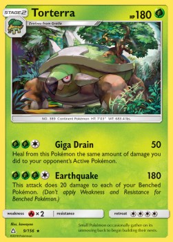 Torterra Pokemon card from Ultra Prism