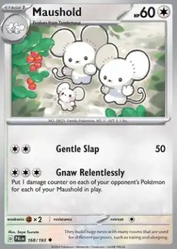 Maushold Pokemon card from Paldea Evolved