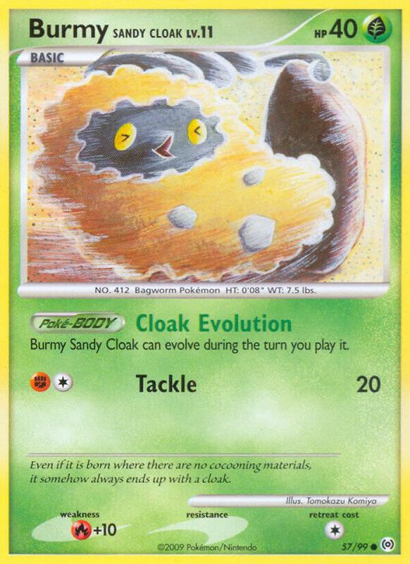 Burmy Sandy Cloak Pokemon card from Arceus