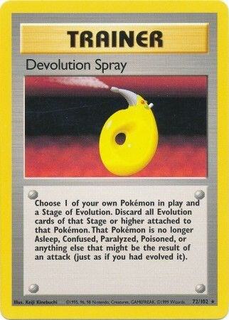 Devolution Spray Pokemon card from Base Set