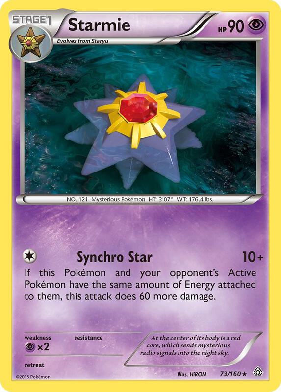 Starmie Pokemon card from XY - Primal Clash