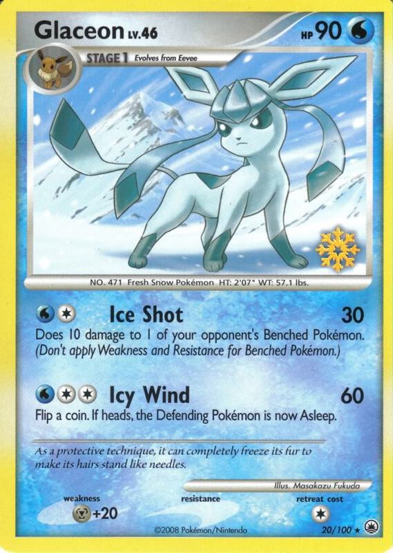 Glaceon Pokemon card from Countdown Calendar Promos