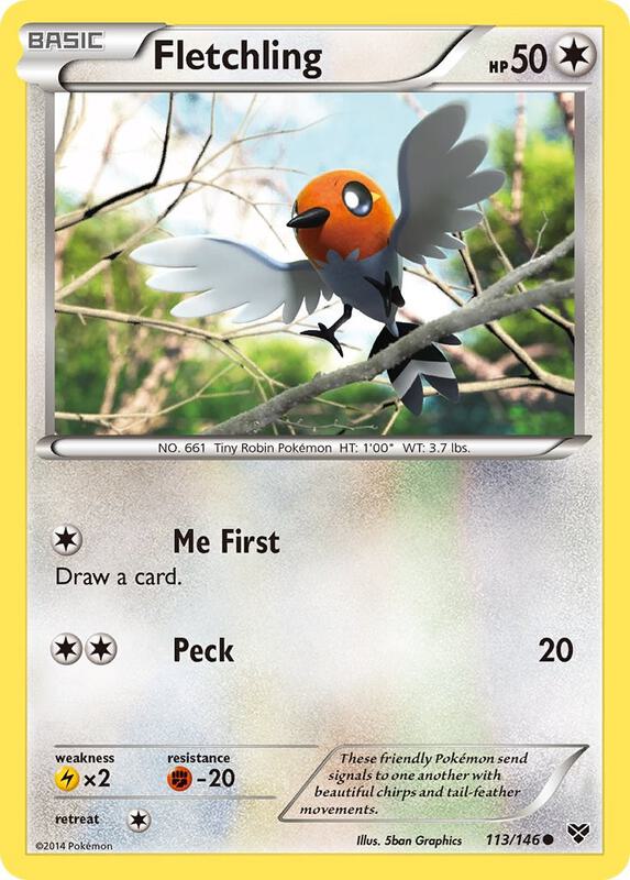 Fletchling Pokemon card from XY Base Set