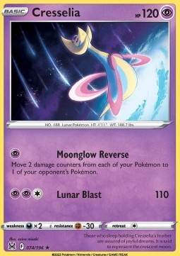 Cresselia Pokemon card from Lost Origin
