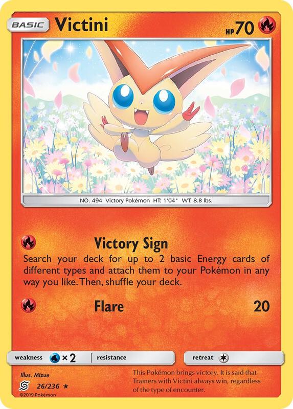 Victini Pokemon card from SM - Unified Minds