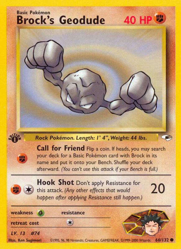 Brock's Geodude (66) Pokemon card from Gym Heroes