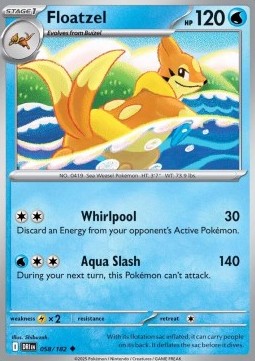 Floatzel Pokemon card from Destined Rivals