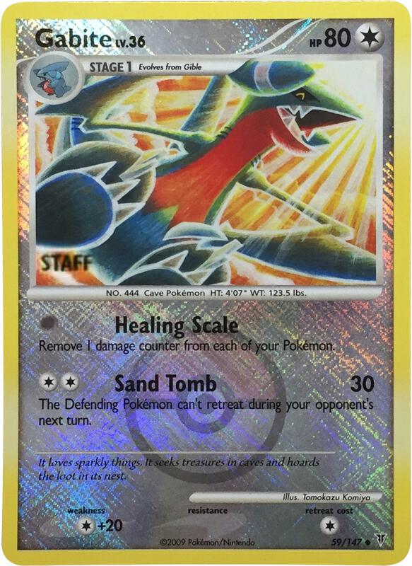 Gabite Pokemon card from League & Championship Cards