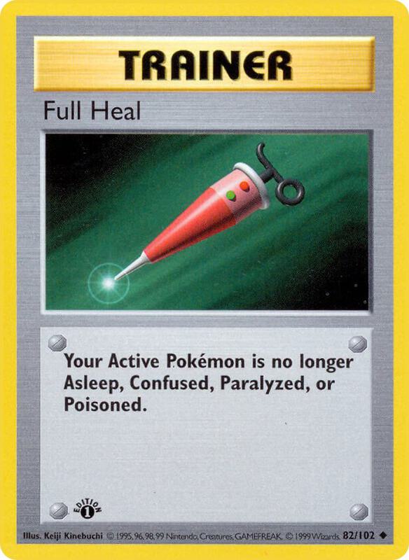 Full Heal Pokemon card from Base Set (Shadowless)