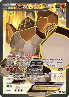 Regirock EX - 43a/124 Pokemon card from Alternate Art Promos