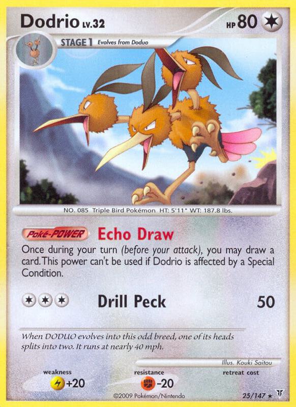 Dodrio Pokemon card from Supreme Victors