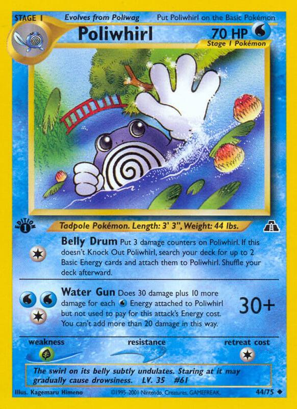 Poliwhirl Pokemon card from Neo Discovery