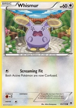 Whismur Pokemon card from Phantom Forces