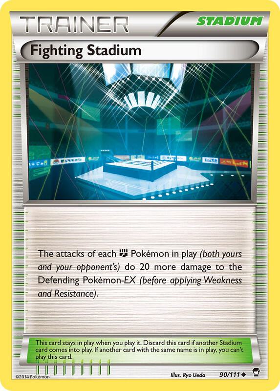 Fighting Stadium Pokemon card from XY - Furious Fists