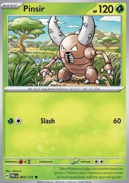 Pinsir Pokemon card from Prismatic Evolutions
