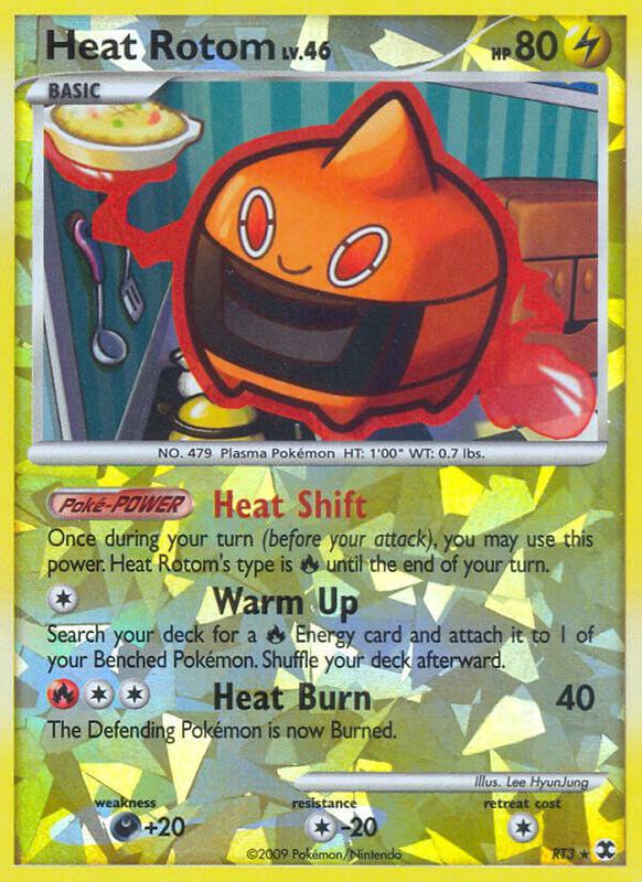 Heat Rotom Pokemon card from Rising Rivals