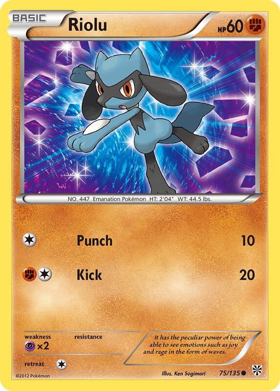 Riolu (75) Pokemon card from Plasma Storm