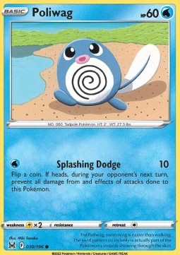Poliwag Pokemon card from Lost Origin