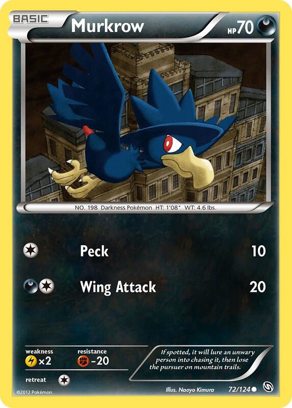 Murkrow Pokemon card from Dragons Exalted