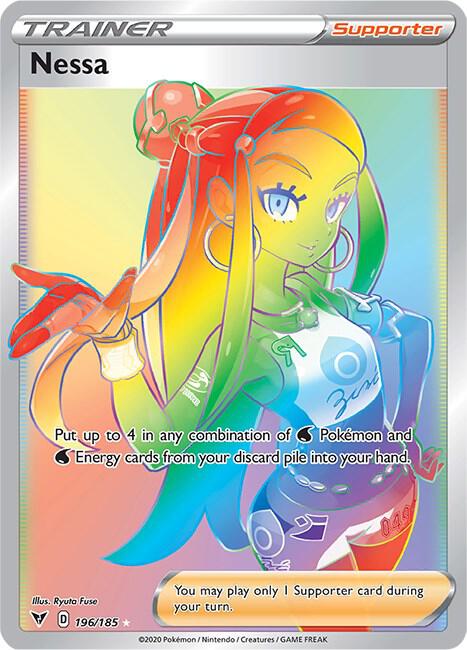 Nessa (Secret) Pokemon card from SWSH04: Vivid