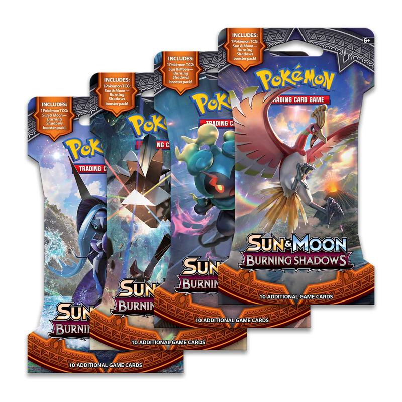 Burning Shadows Sleeved Booster Pack Art Bundle [Set of 4] Pokemon card from SM - Burning Shadows