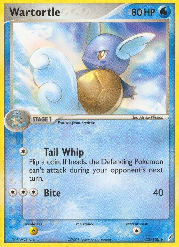 Wartortle Pokemon card from Crystal Guardians