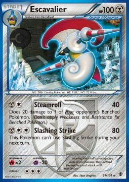 Escavalier Pokemon card from Plasma Blast