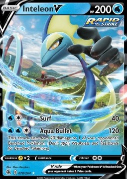 Inteleon V Pokemon card from Fusion Strike