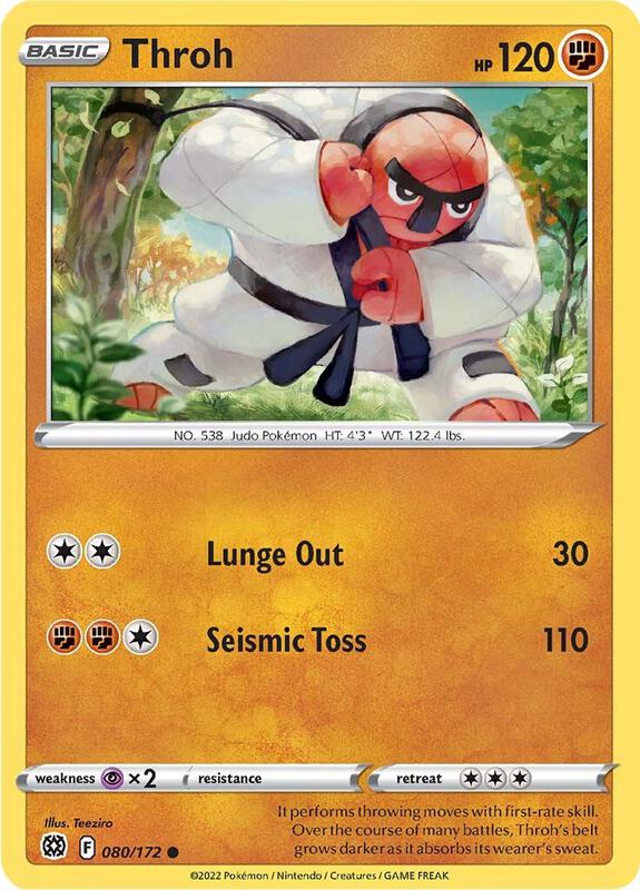 Throh Pokemon card from SWSH09: Brilliant