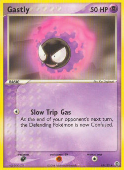 Gastly Pokemon card from EX FireRed LeafGreen