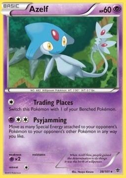 Azelf Pokemon card from Plasma Blast