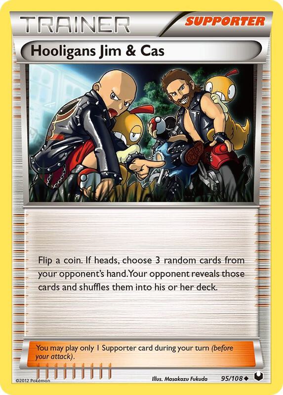 Hooligans Jim & Cas Pokemon card from Dark Explorers