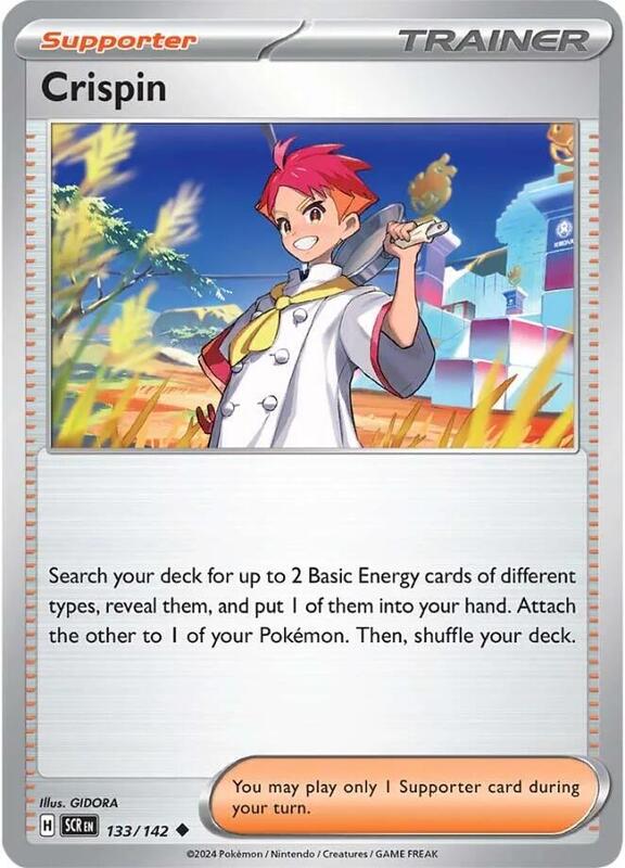 Crispin Pokemon card from SV07: Stellar Crown