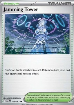Jamming Tower Pokemon card from Twilight Masquerade