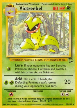 Victreebel Pokemon card from Base Set 2