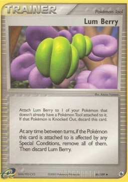 Lum Berry Pokemon card from EX Ruby Sapphire
